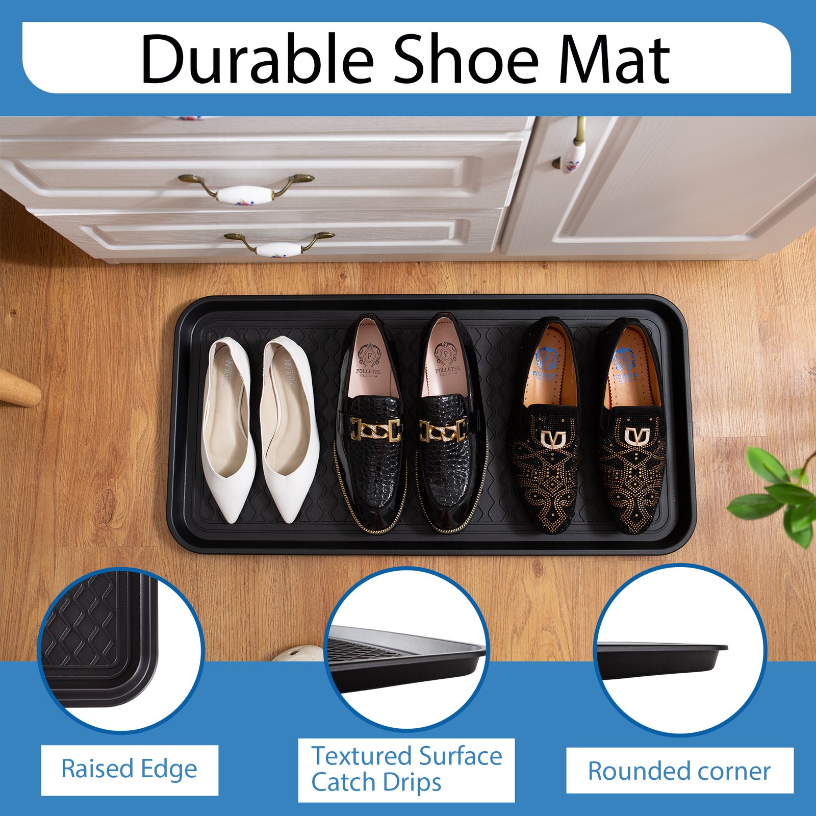 Non Slip Backing Shoe Mat thumbnail 6