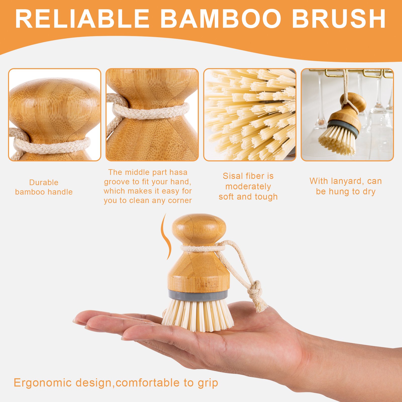 Bamboo Dish Brush thumbnail 4