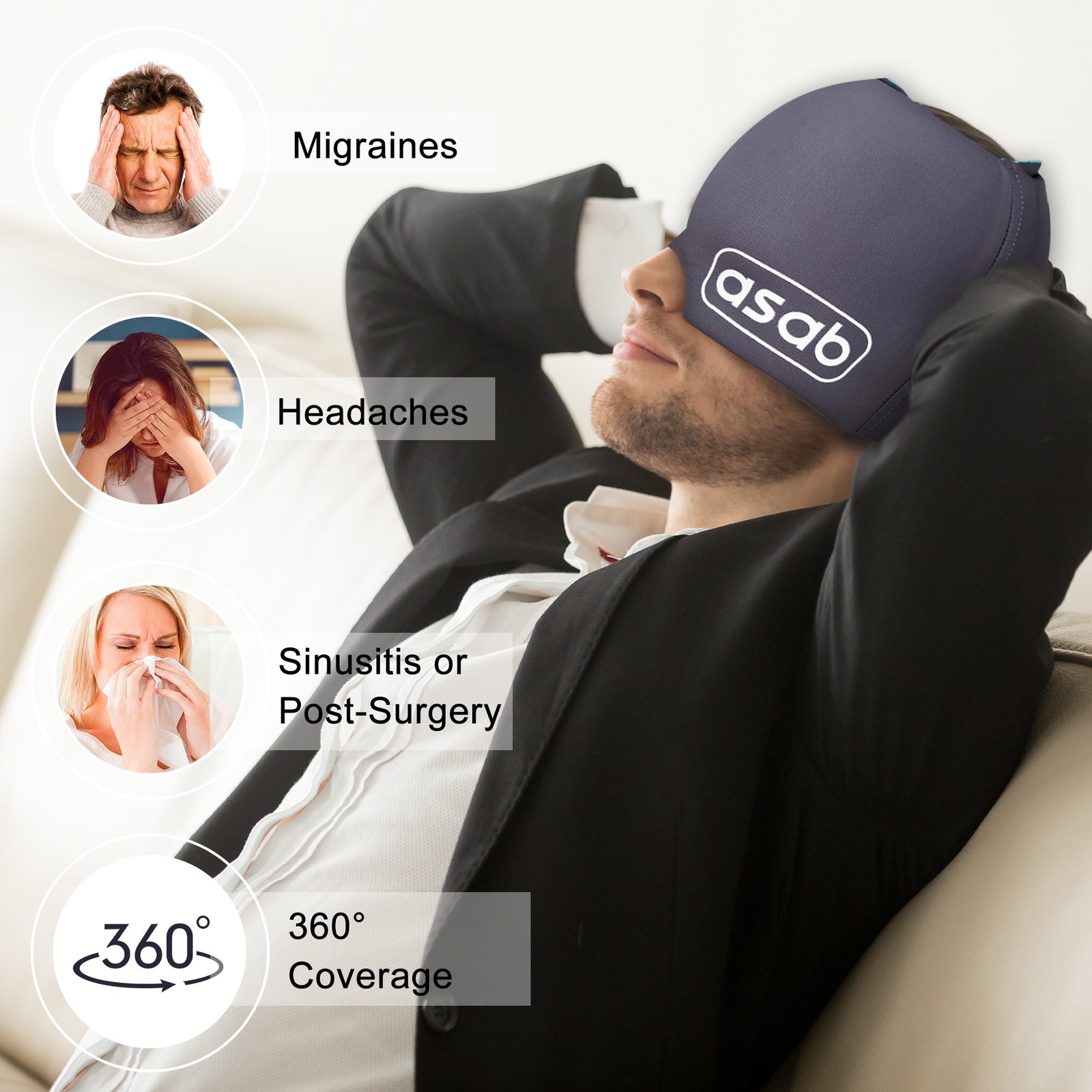 Reusable Migraine Relief Cap thumbnail 5
