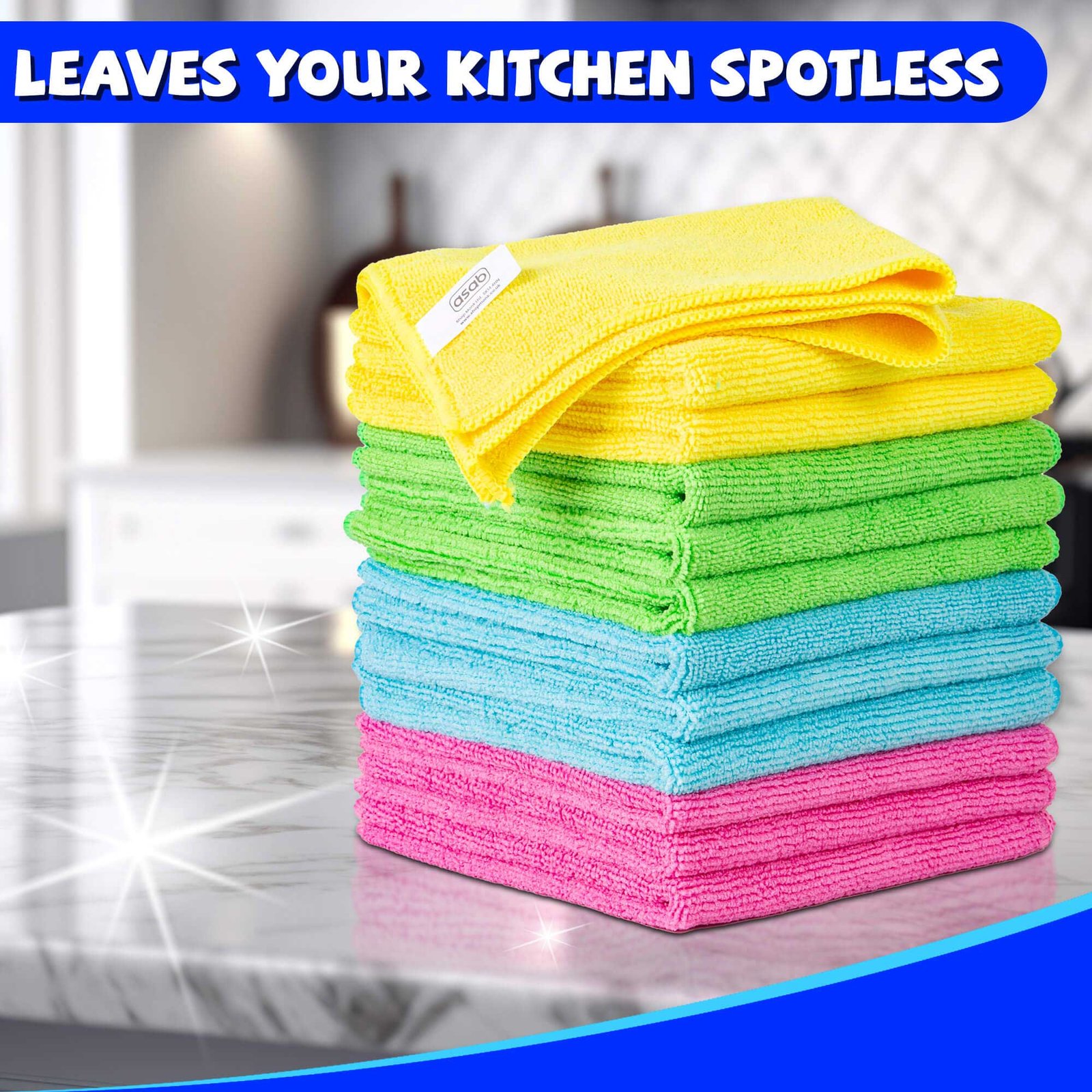 Pack of 12 Microfiber Cleaning Cloth thumbnail 2