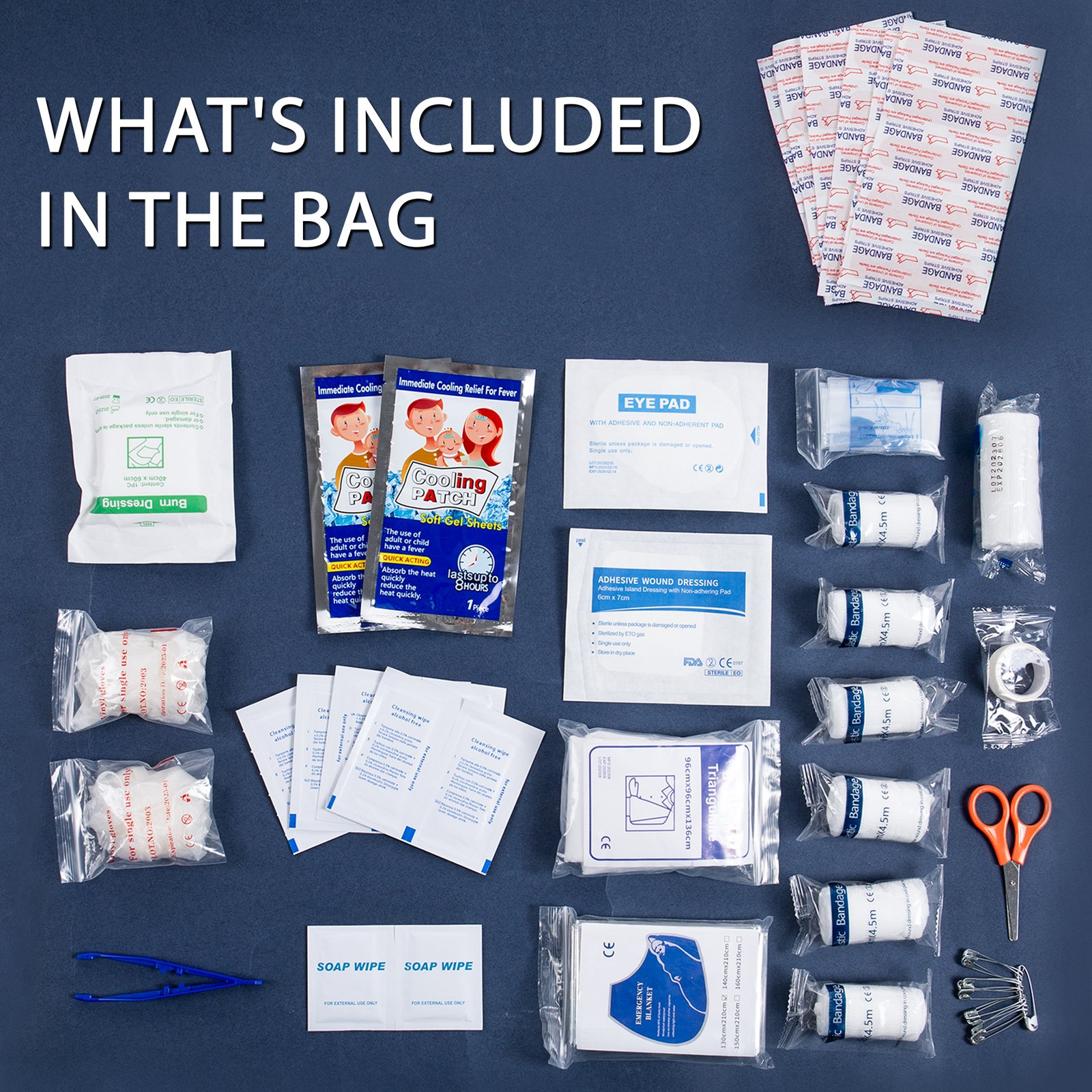 68 PCs First Aid Travel Kit thumbnail 3