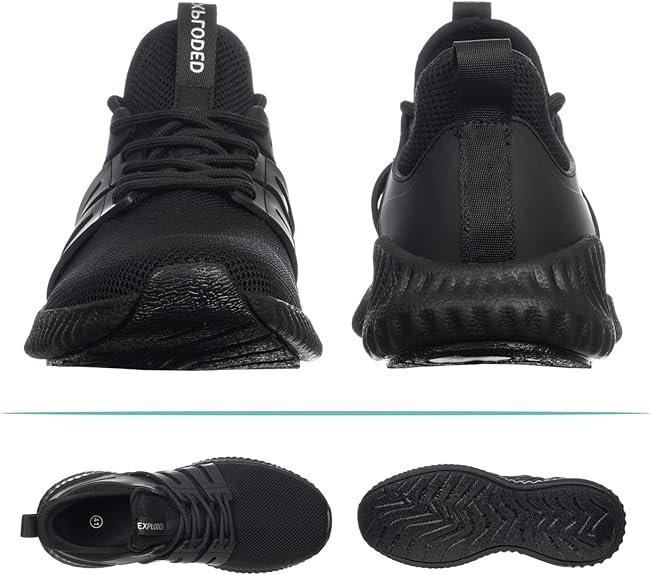 Men's Lightweight Breathable Sneakers Slip On Athletic Running Shoes thumbnail 5