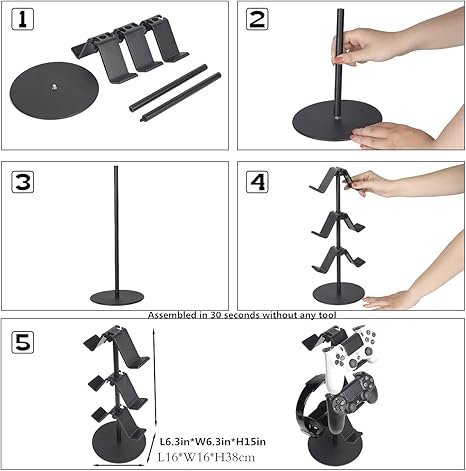 Gaming accessories stand, PC gaming controller organizer thumbnail 2