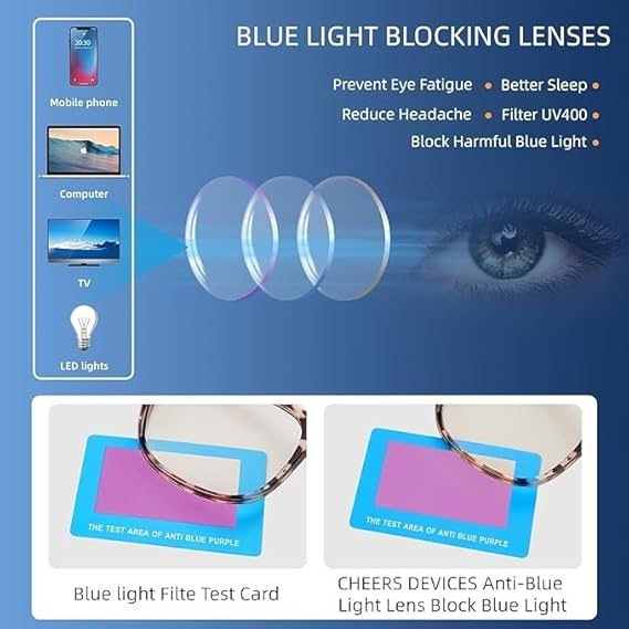 Anti Blue Light Glasses for Women Men thumbnail 7