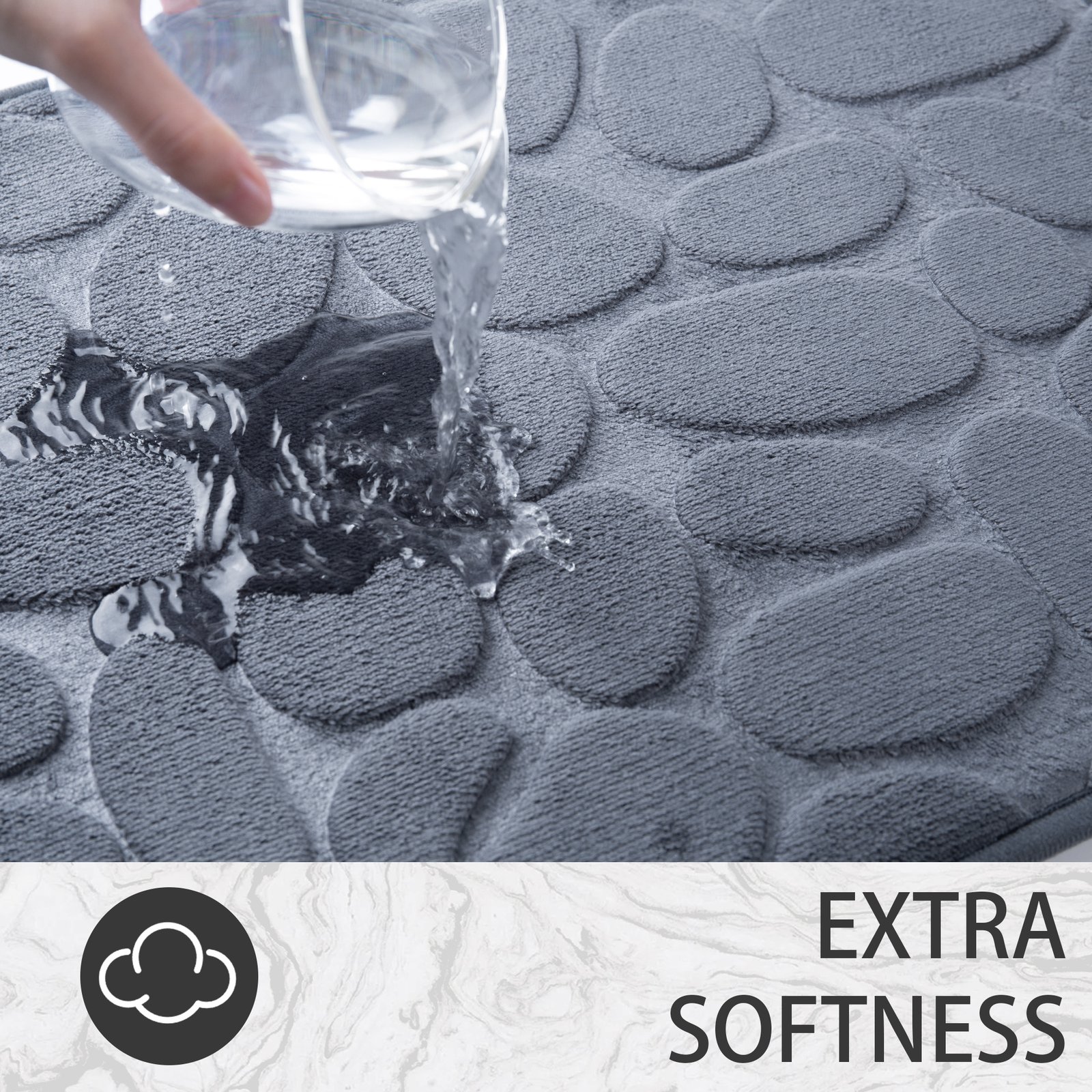 1pc Soft and Comfortable Memory Foam Anti Slip Bath Rug thumbnail 3