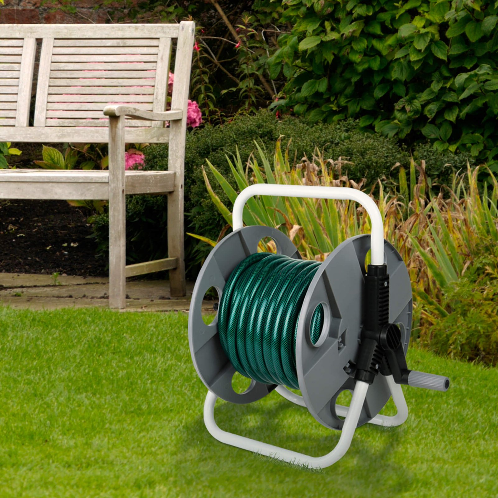 HOSE REEL REVOLVING AXLE PREVENTS HOSE FROM TWISTING thumbnail 8
