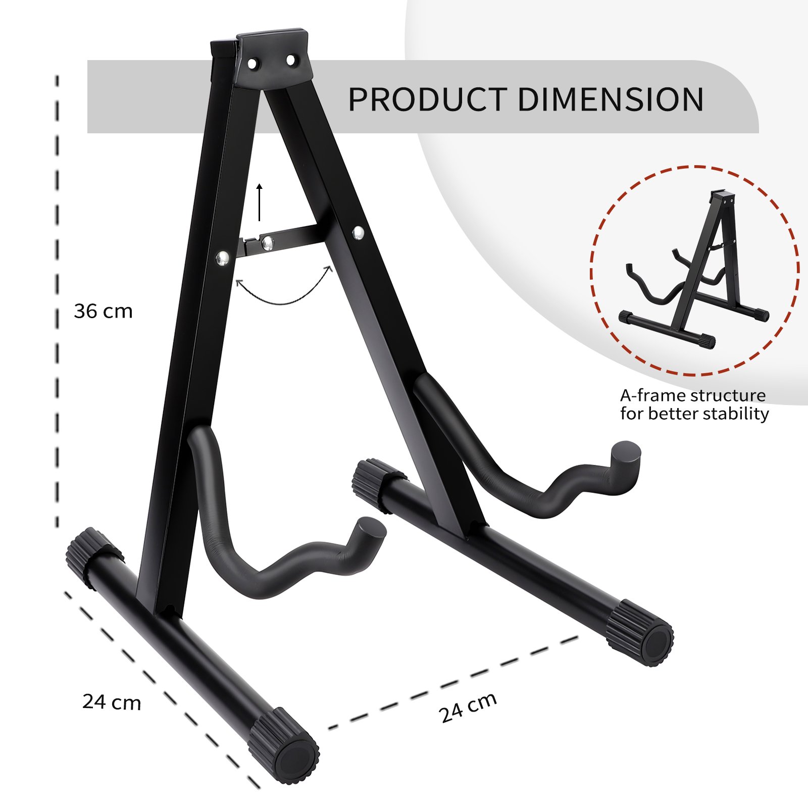 Guitar Stand with Wall Mounted Hook thumbnail 4