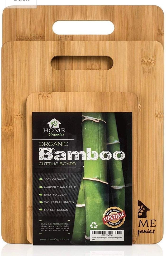 Bamboo Cutting Board Set 3 Durable, Eco Friendly Wooden Chopping Boards for Kitchen Food Prep, Meat, Vegetables and Fruits thumbnail 5