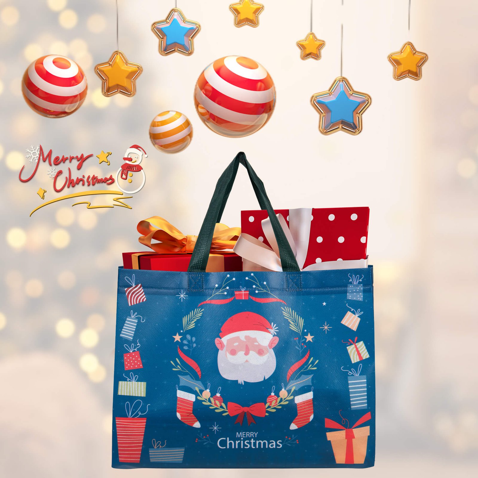 12pk Christmas Gift Bags thumbnail 2