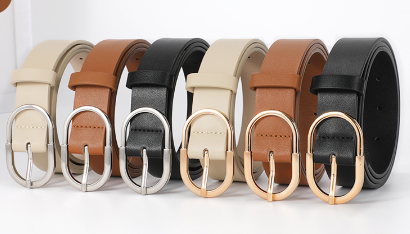 Women's Belts for Jeans Pants Fashion Gold Buckle thumbnail 4
