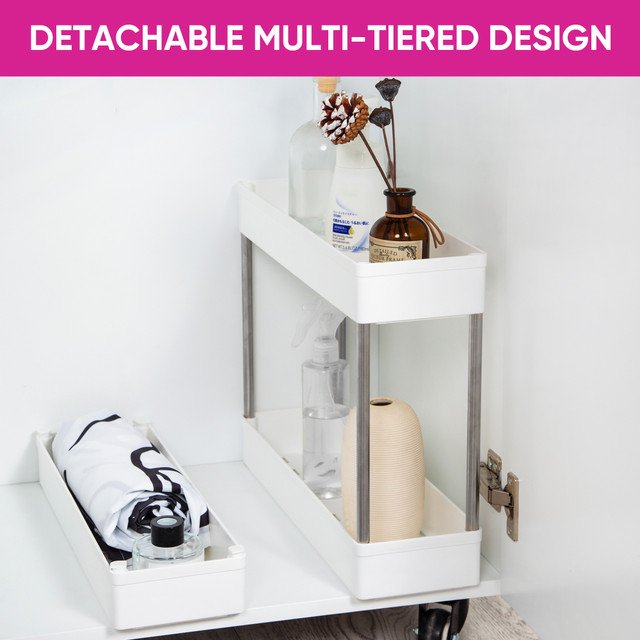 Slim Storage Trolley Compact 3 Tier Storage Solution thumbnail 6