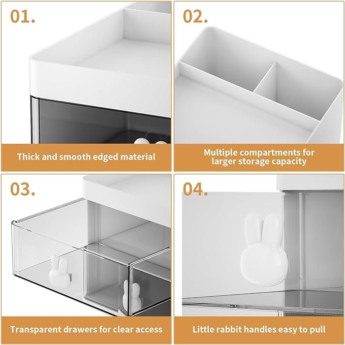Small Desk Organizer with Drawers thumbnail 3