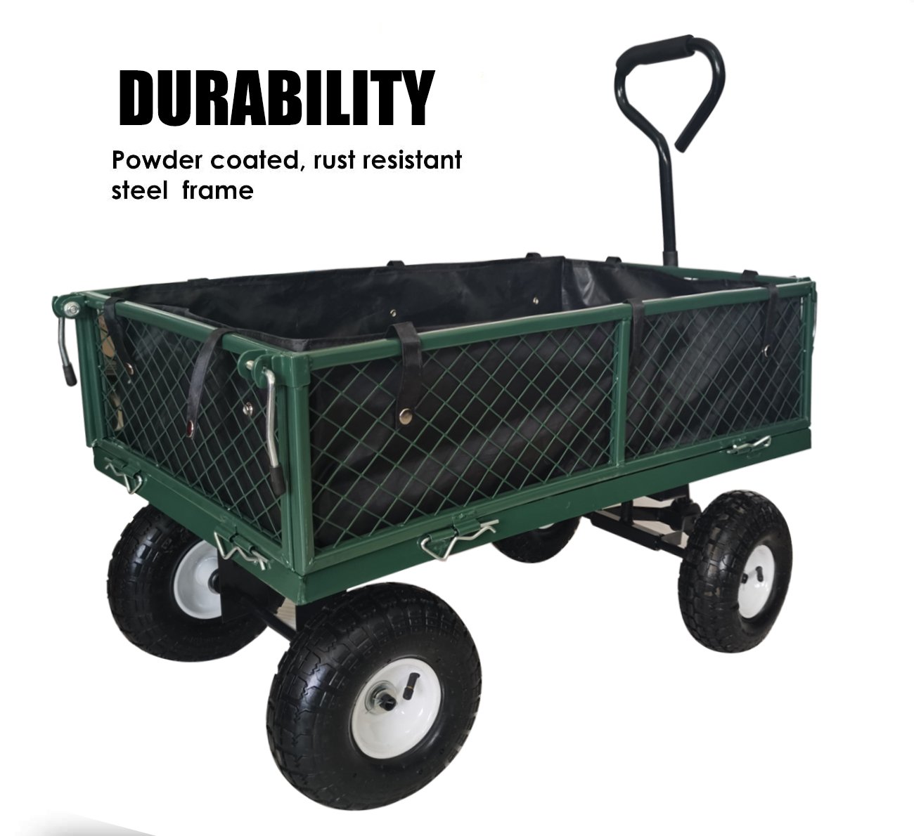 Heavy Duty Garden Trolly with 4 Wheels thumbnail 6