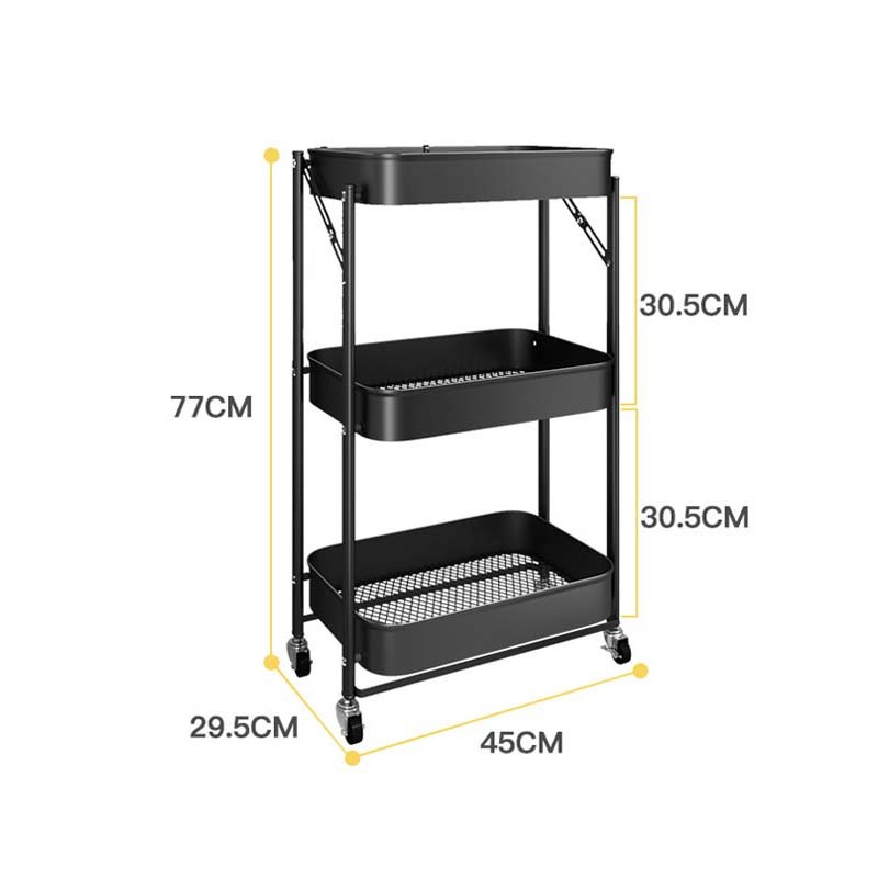 3 Tier Rolling Utility or Kitchen Cart thumbnail 4