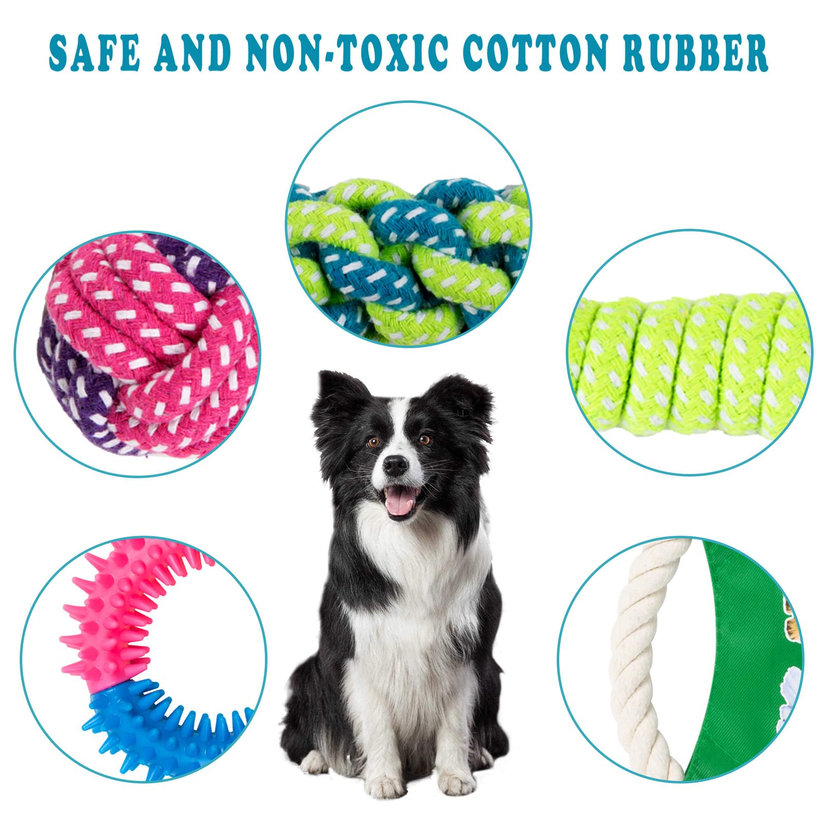 Pet dog cotton ball rope thumbnail 2