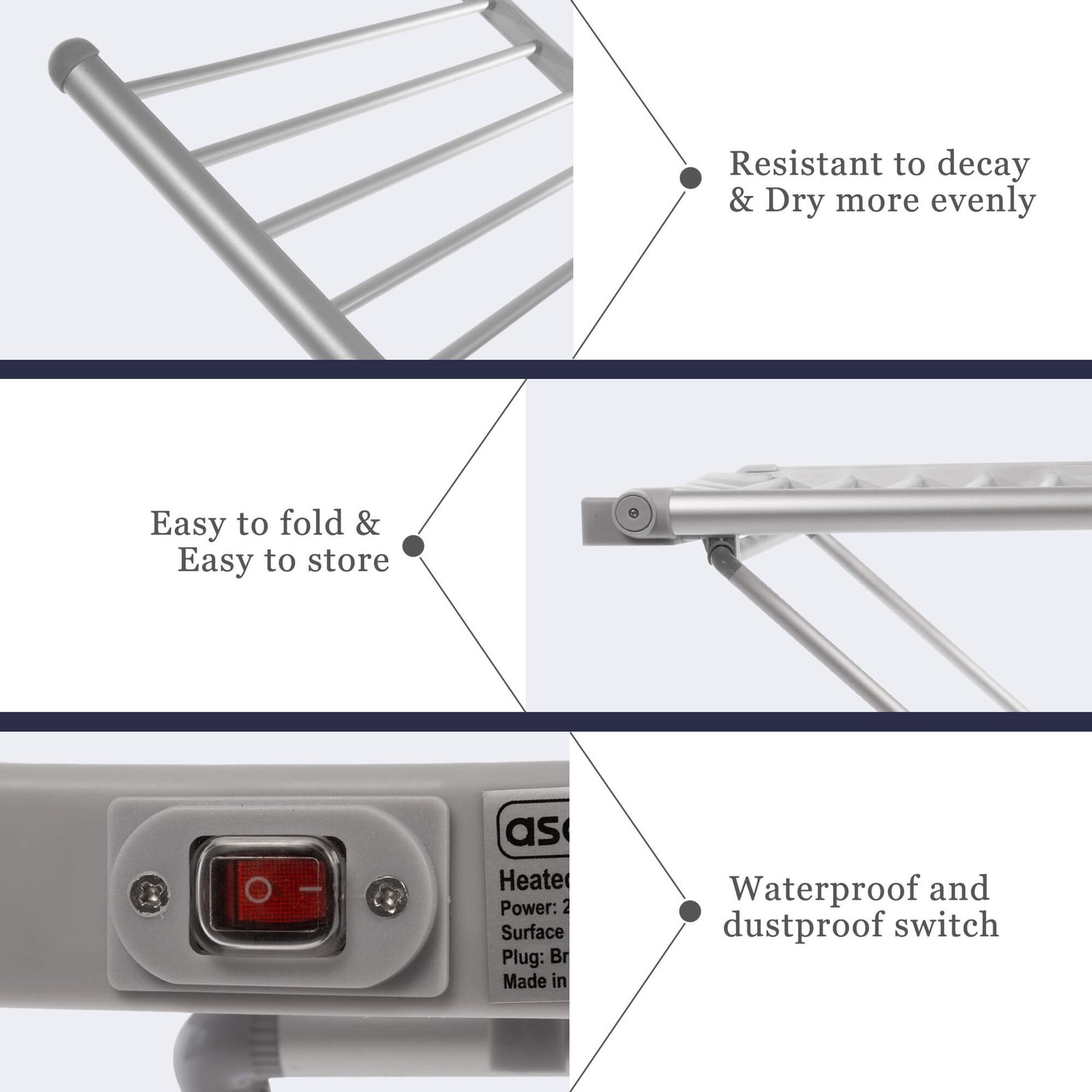 Wing Heated Clothes Foldable Airer thumbnail 4