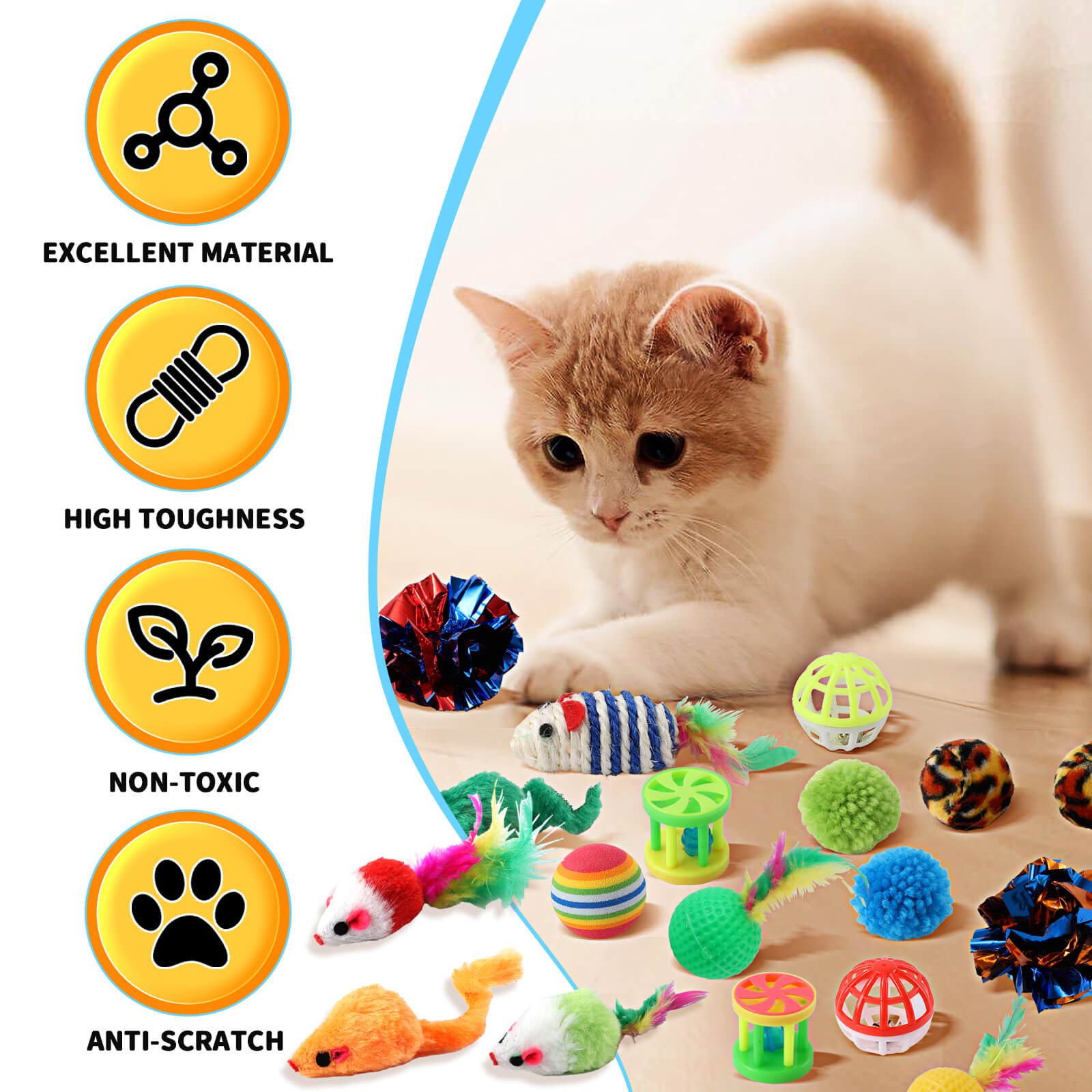 21 Pcs Cat Toys for Indoor thumbnail 5