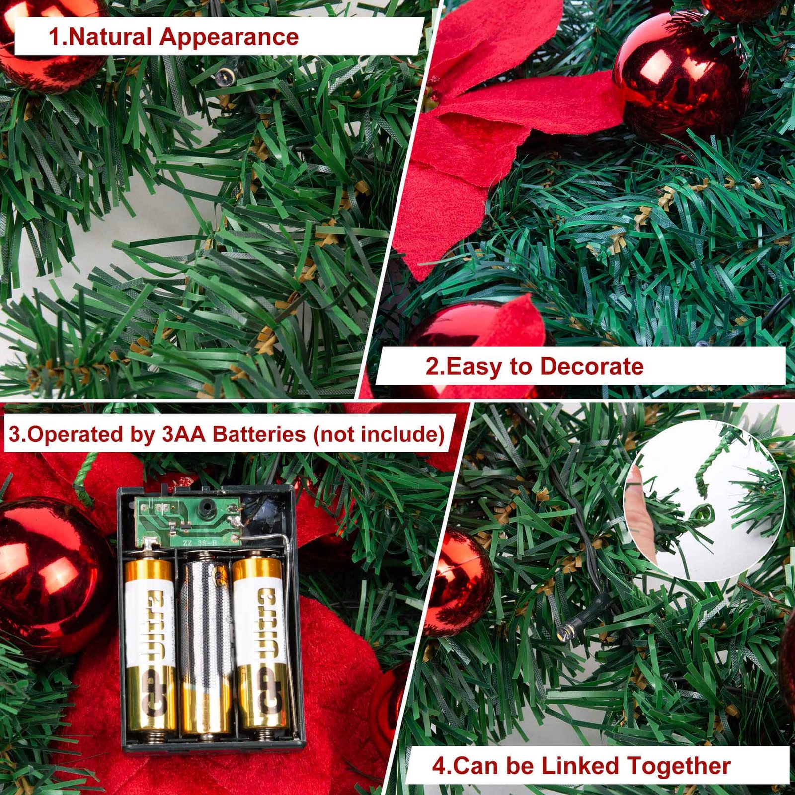 9FT Christmas Garland thumbnail 2