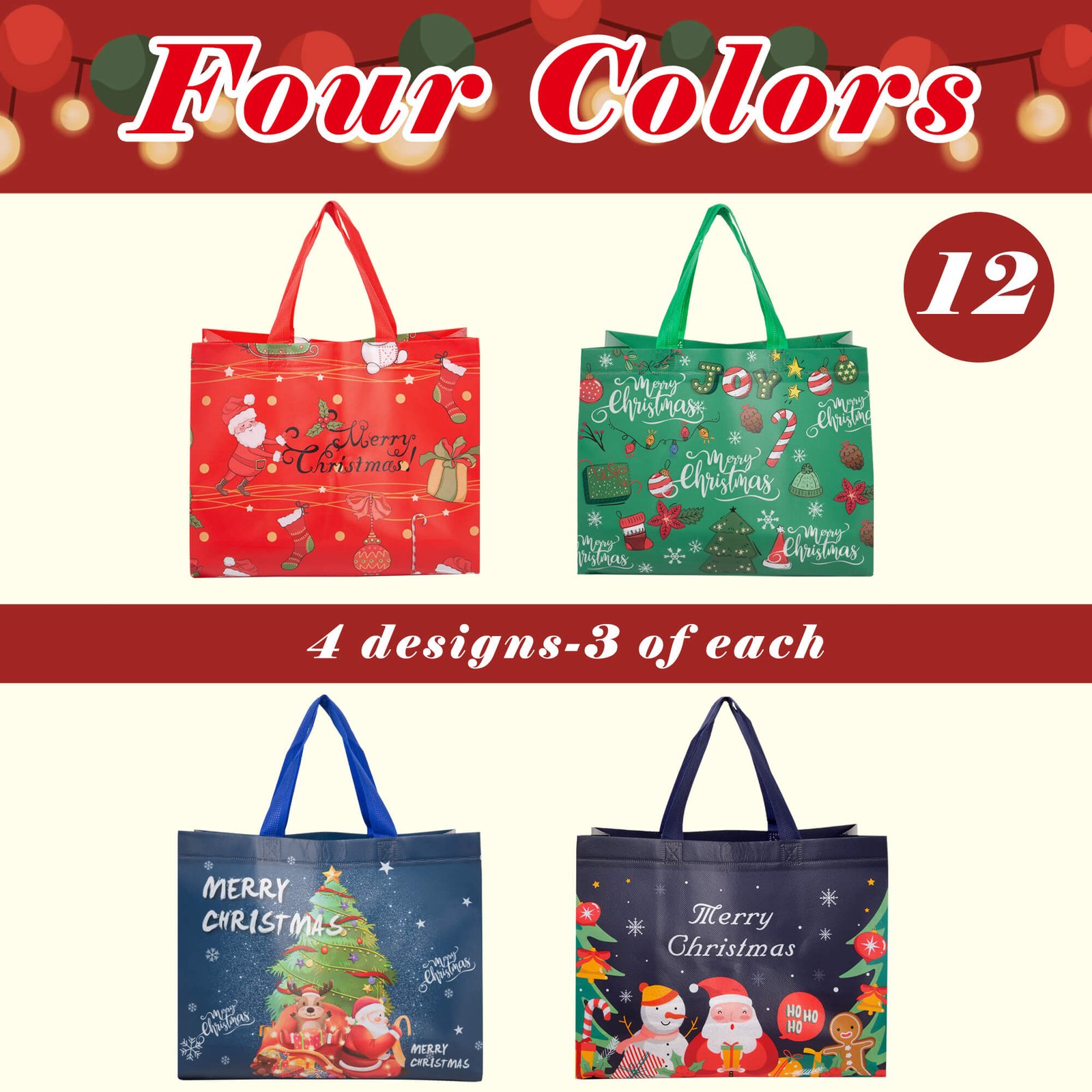 12pk ChristmasGift Bags thumbnail 7