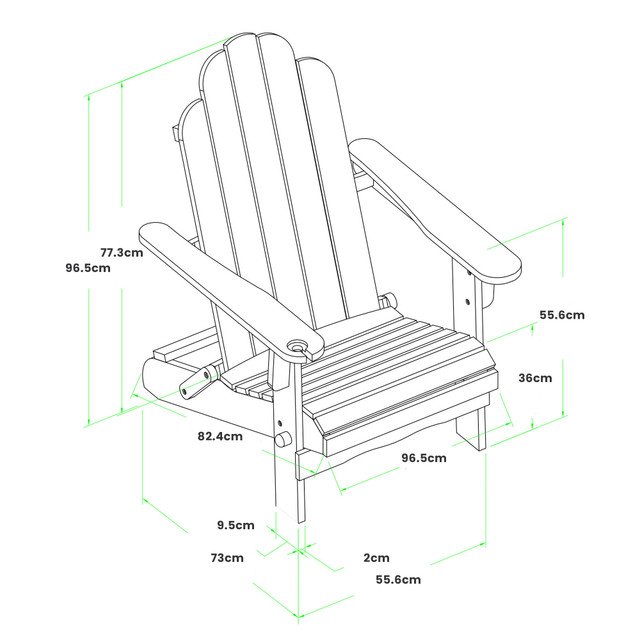 Folding Chair Wooden Deck Chair thumbnail 7