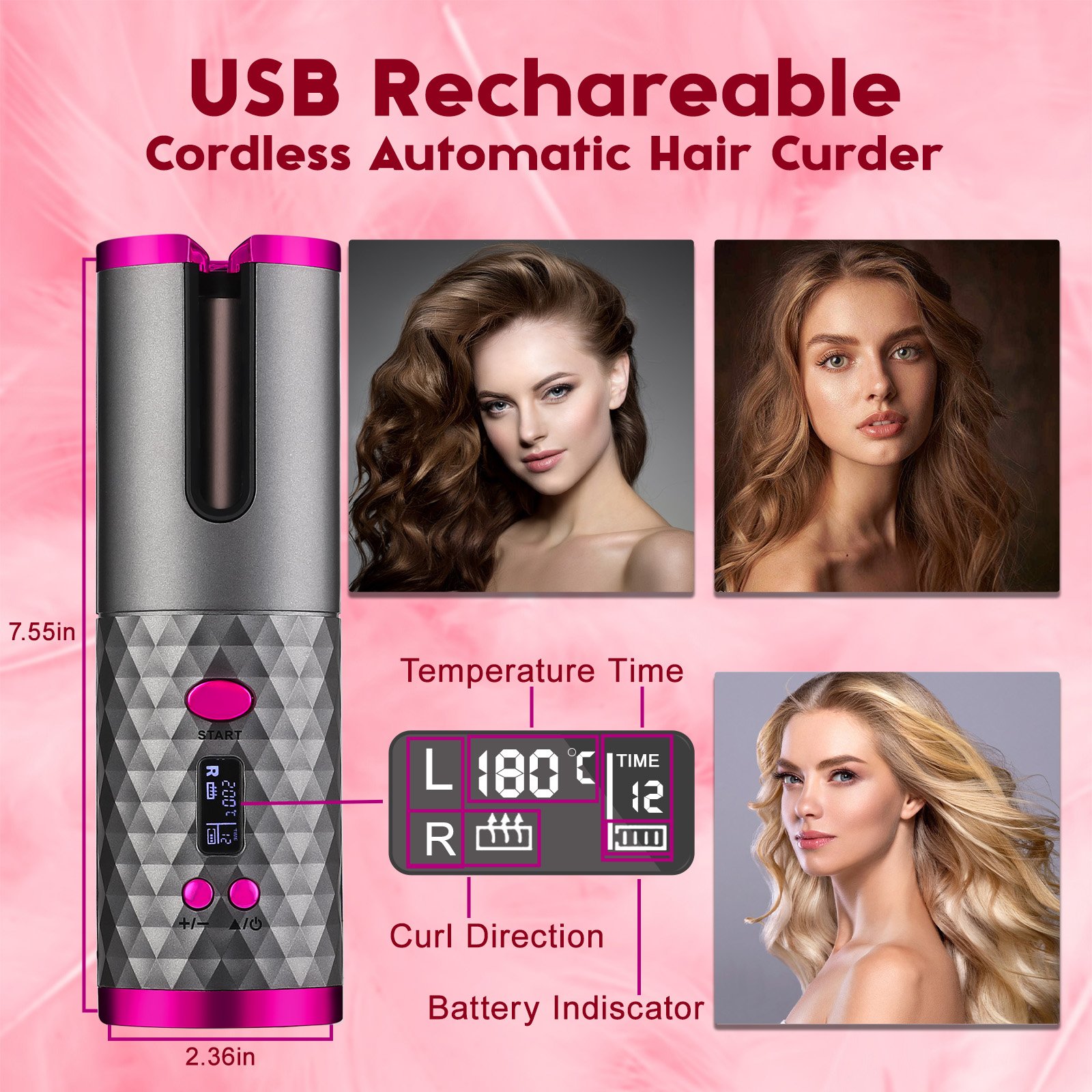 Cordless Hair Curler thumbnail 4