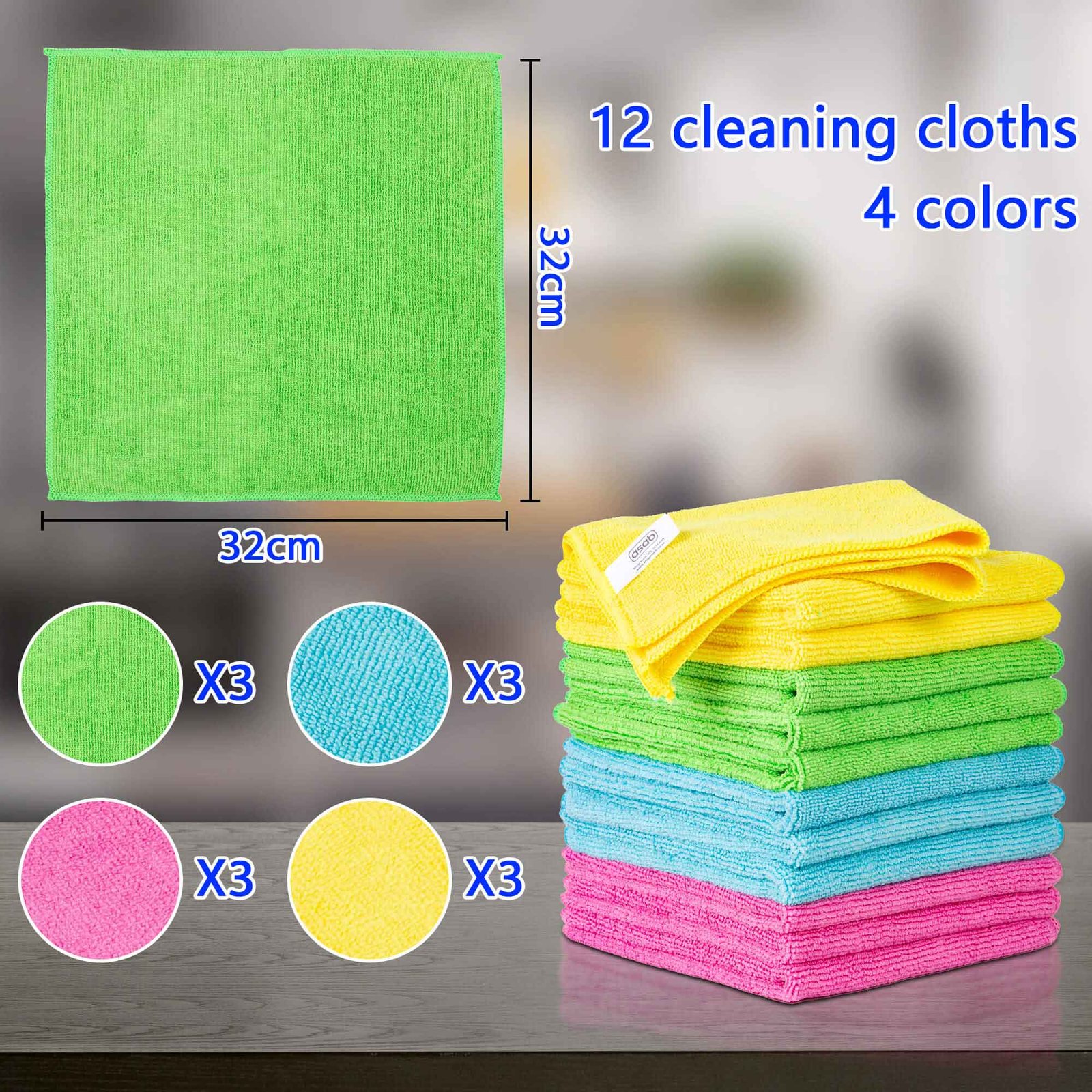 Pack of 12 Microfiber Cleaning Cloth thumbnail 7