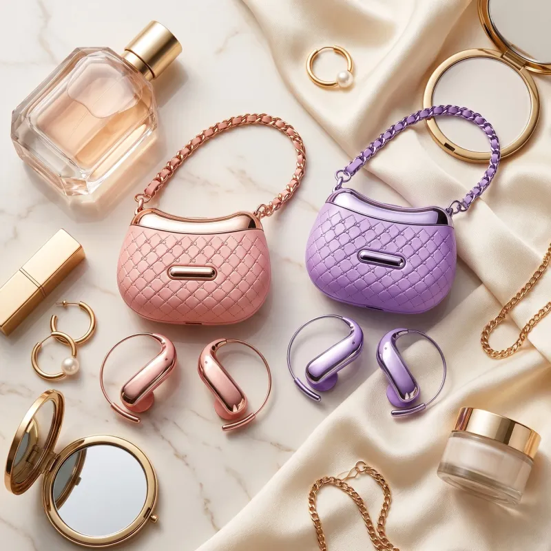 Fashion Open Ear Wireless Earphones with Luxury Handbag Charging Case thumbnail 6