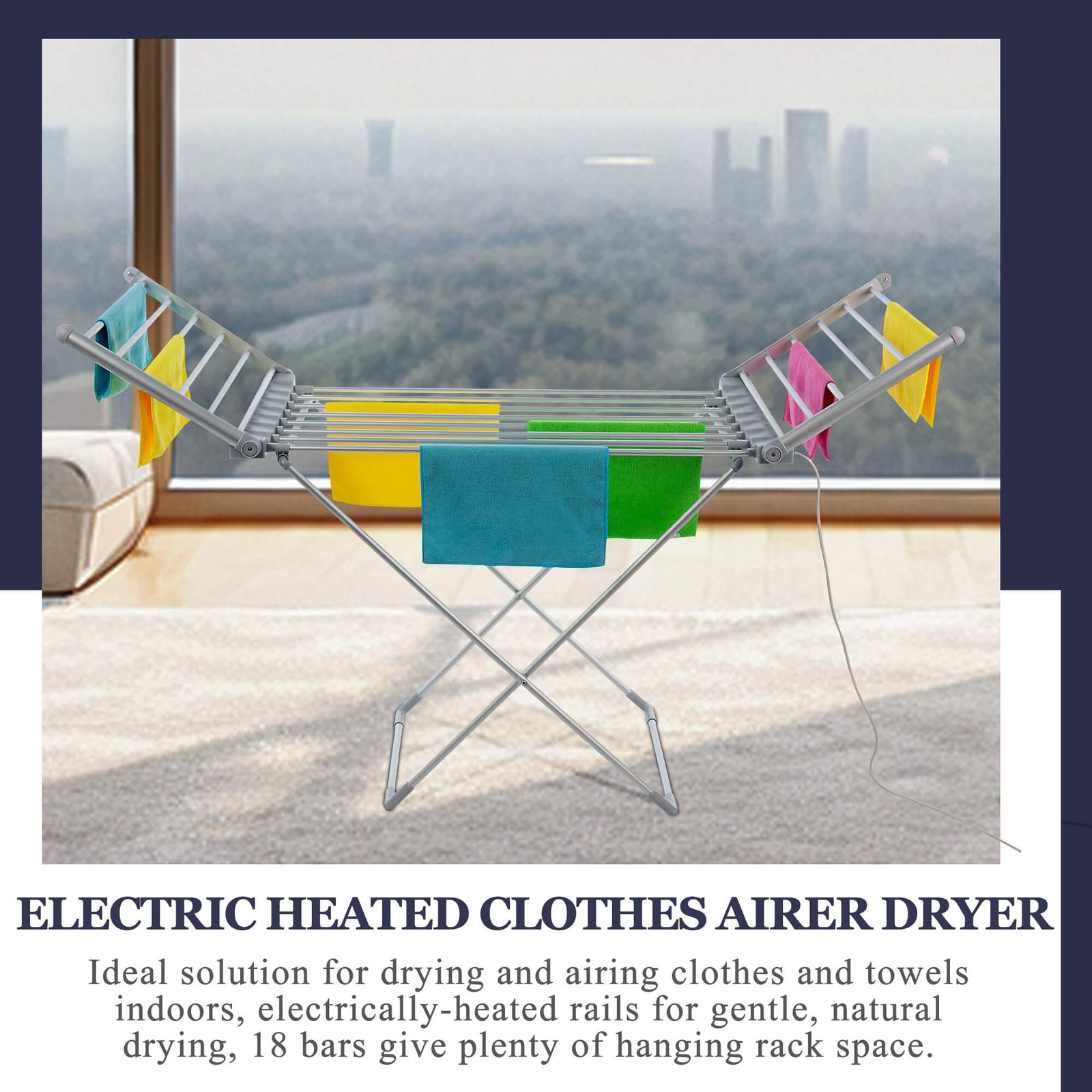 Wing Heated Clothes Foldable Airer thumbnail 5