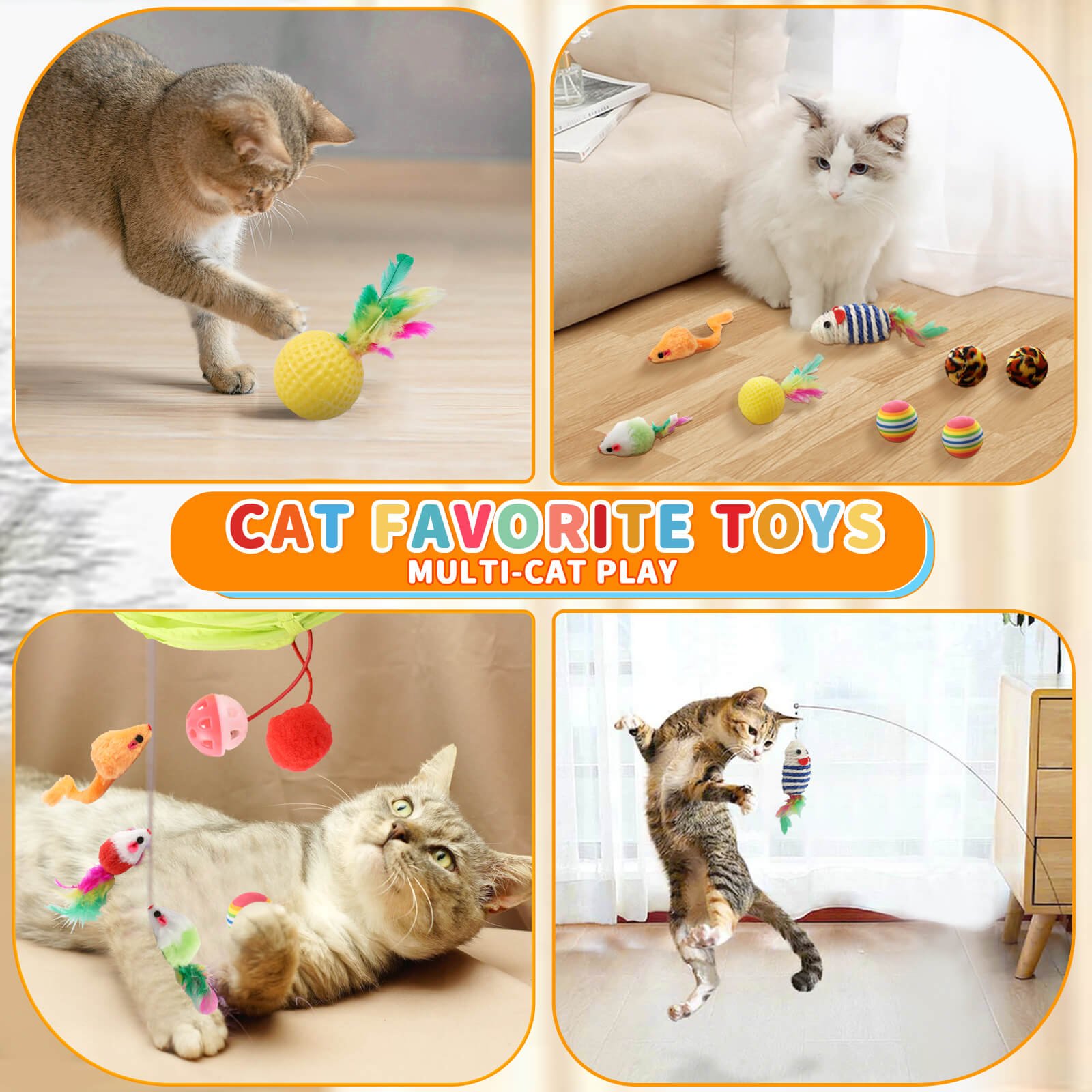 21 Pcs Cat Toys for Indoor thumbnail 3