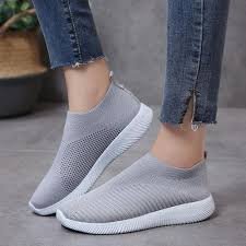 Fashion Women Mesh Sneakers Gray