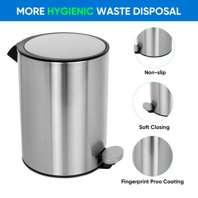 3L Pedal Stainless Steel Bin thumbnail 2