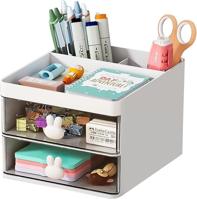 Small Desk Organizer with Drawers thumbnail 6