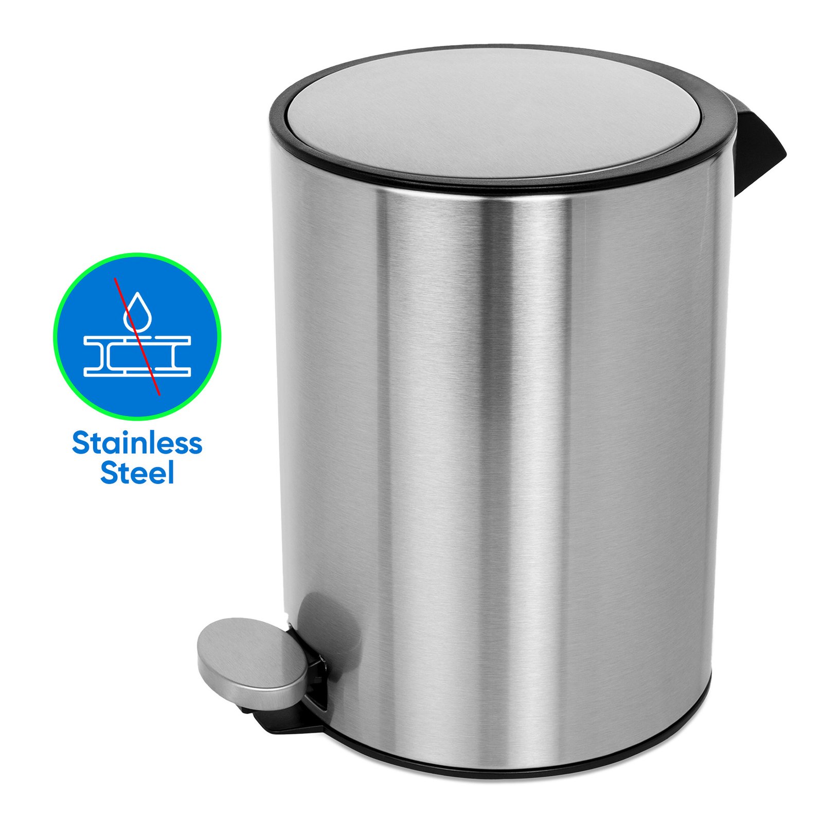 3L Pedal Stainless Steel Bin thumbnail 6