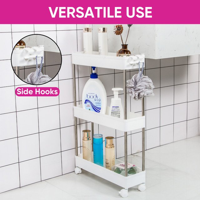 Slim Storage Trolley Compact 3 Tier Storage Solution thumbnail 5