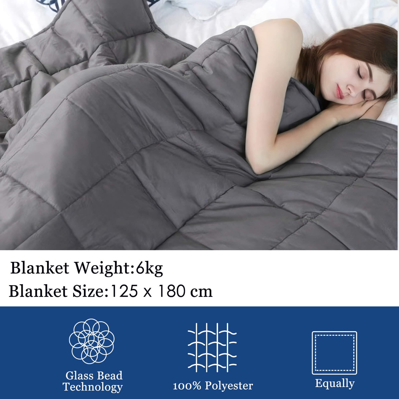 8kg Teddy Fleece Heavy Weighted Blanket thumbnail 8