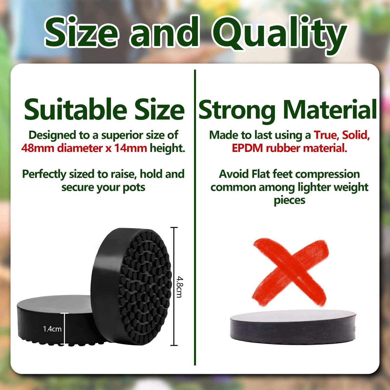 20PK Invisible Pot feet thumbnail 5
