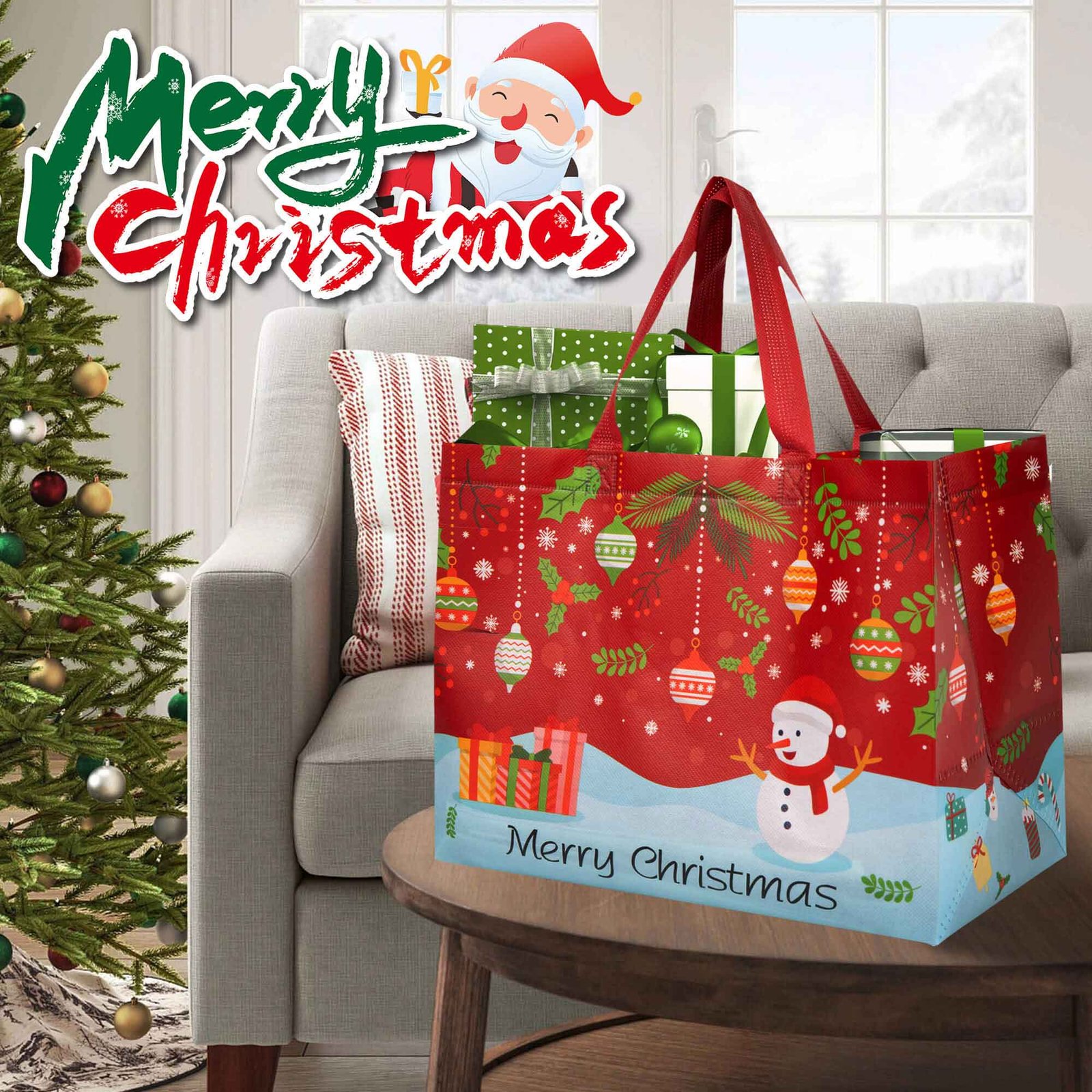 12pk Christmas Gift Bags thumbnail 5