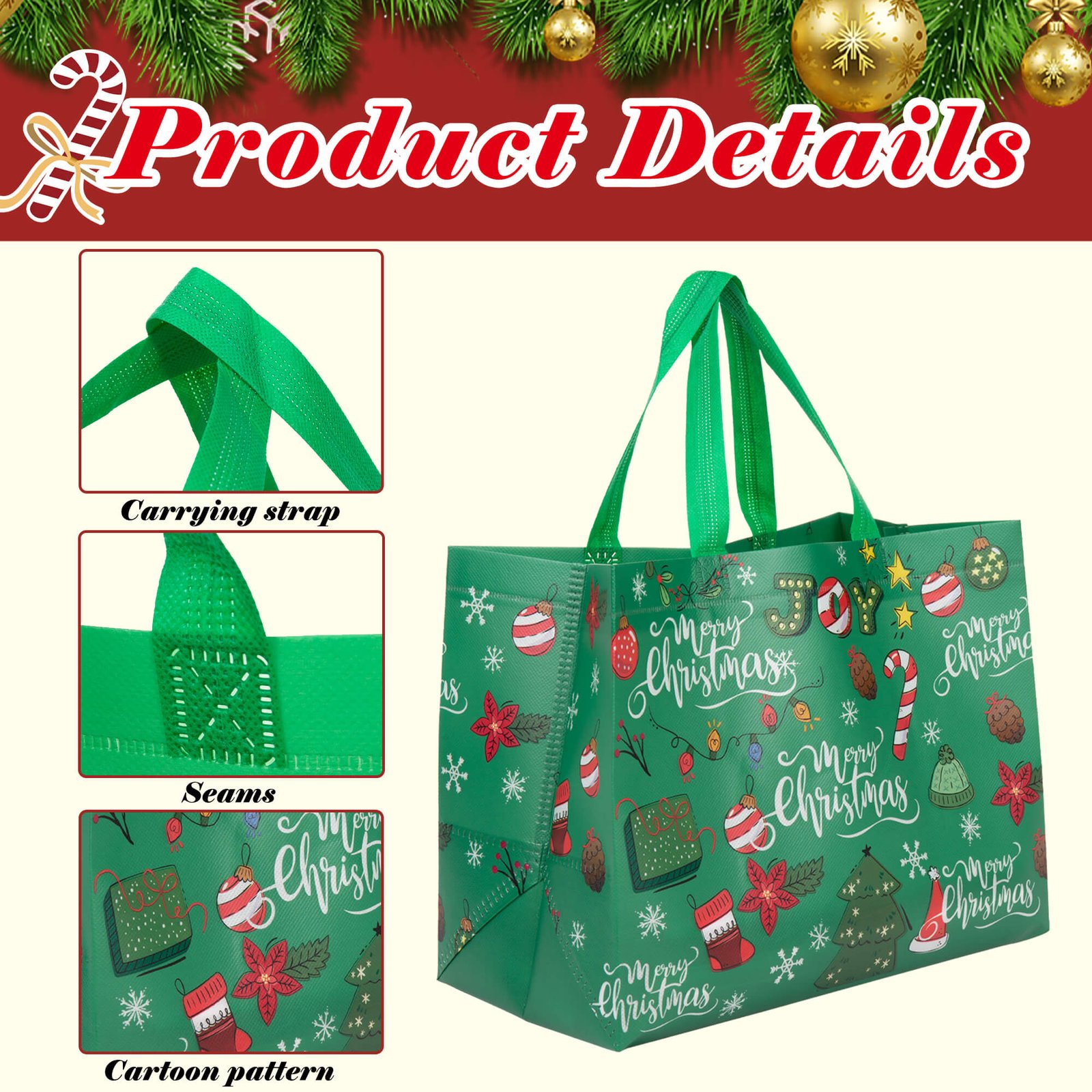 12pk ChristmasGift Bags thumbnail 3