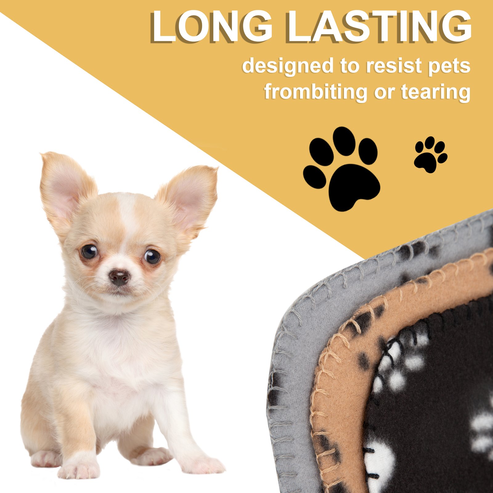 Pack of 3 Large Soft Fleece Pet Blanket thumbnail 5