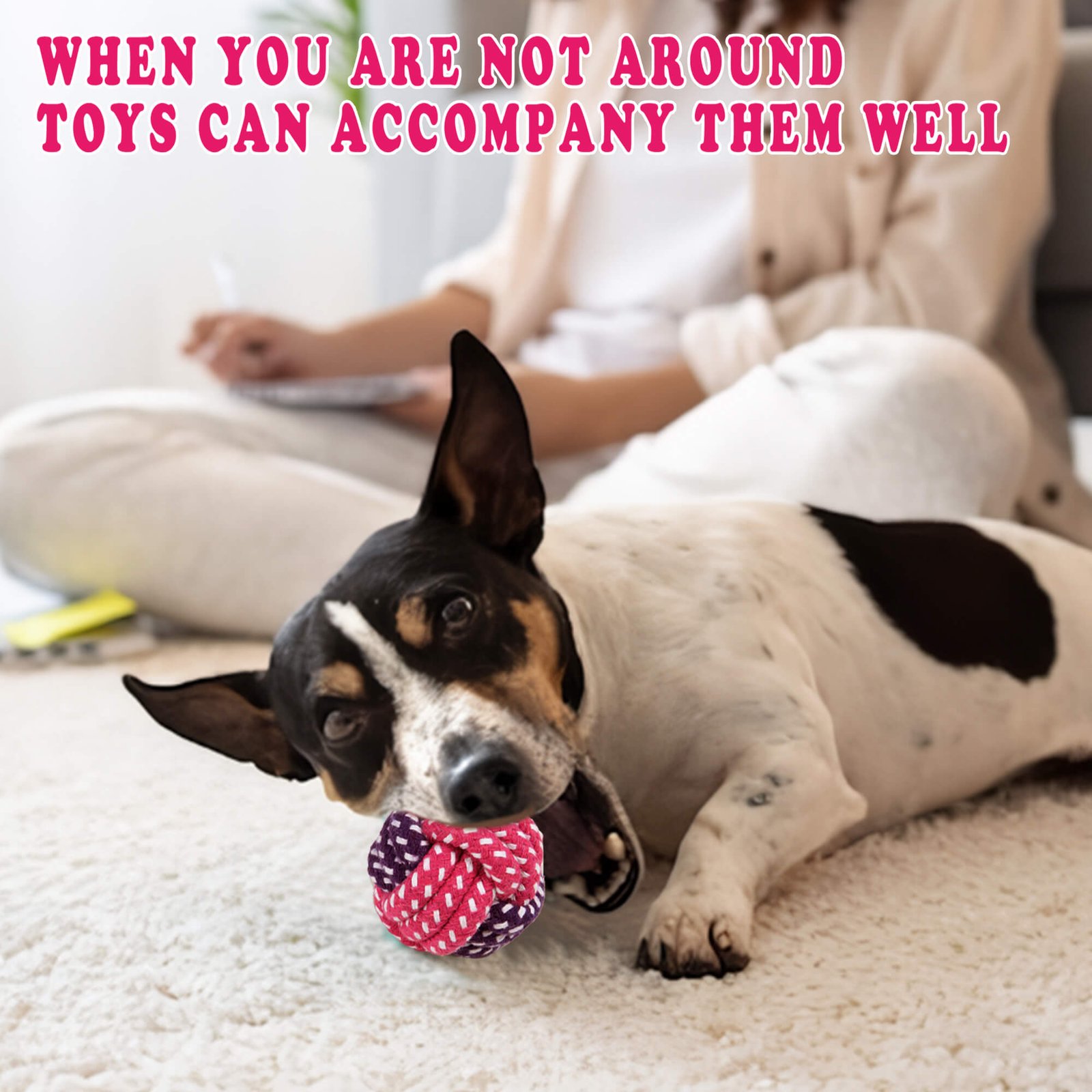 Pet dog cotton ball rope thumbnail 5