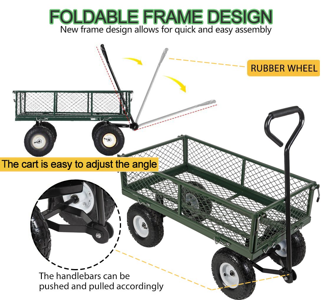 Heavy Duty Garden Trolly with 4 Wheels thumbnail 7