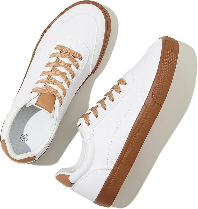 Classic Casual Sneakers for Men Comfortable PU Leather Tennis Shoes