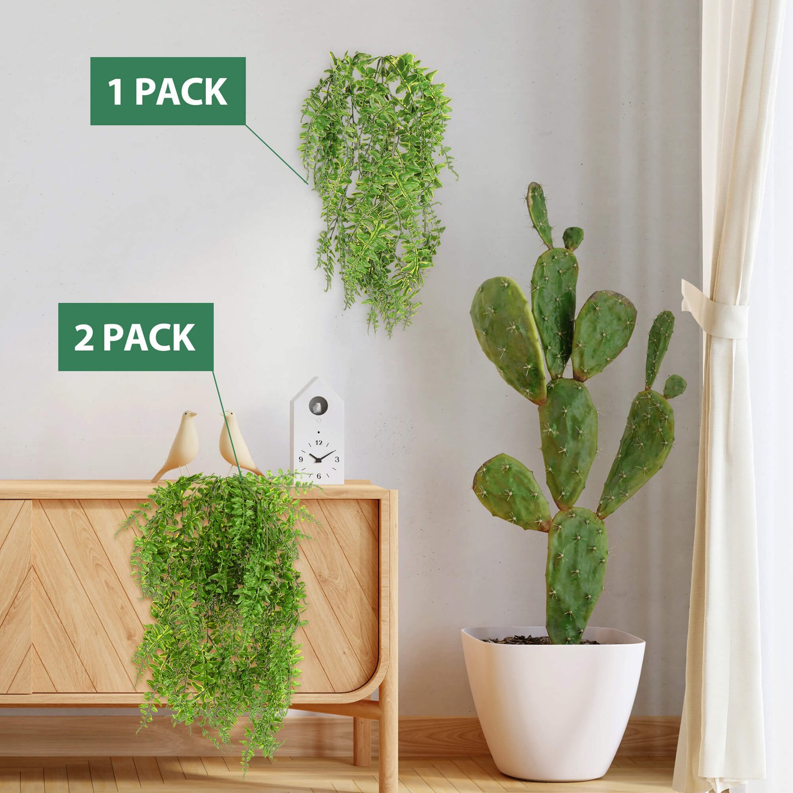 Artificial Plastic Hanging Plants thumbnail 3