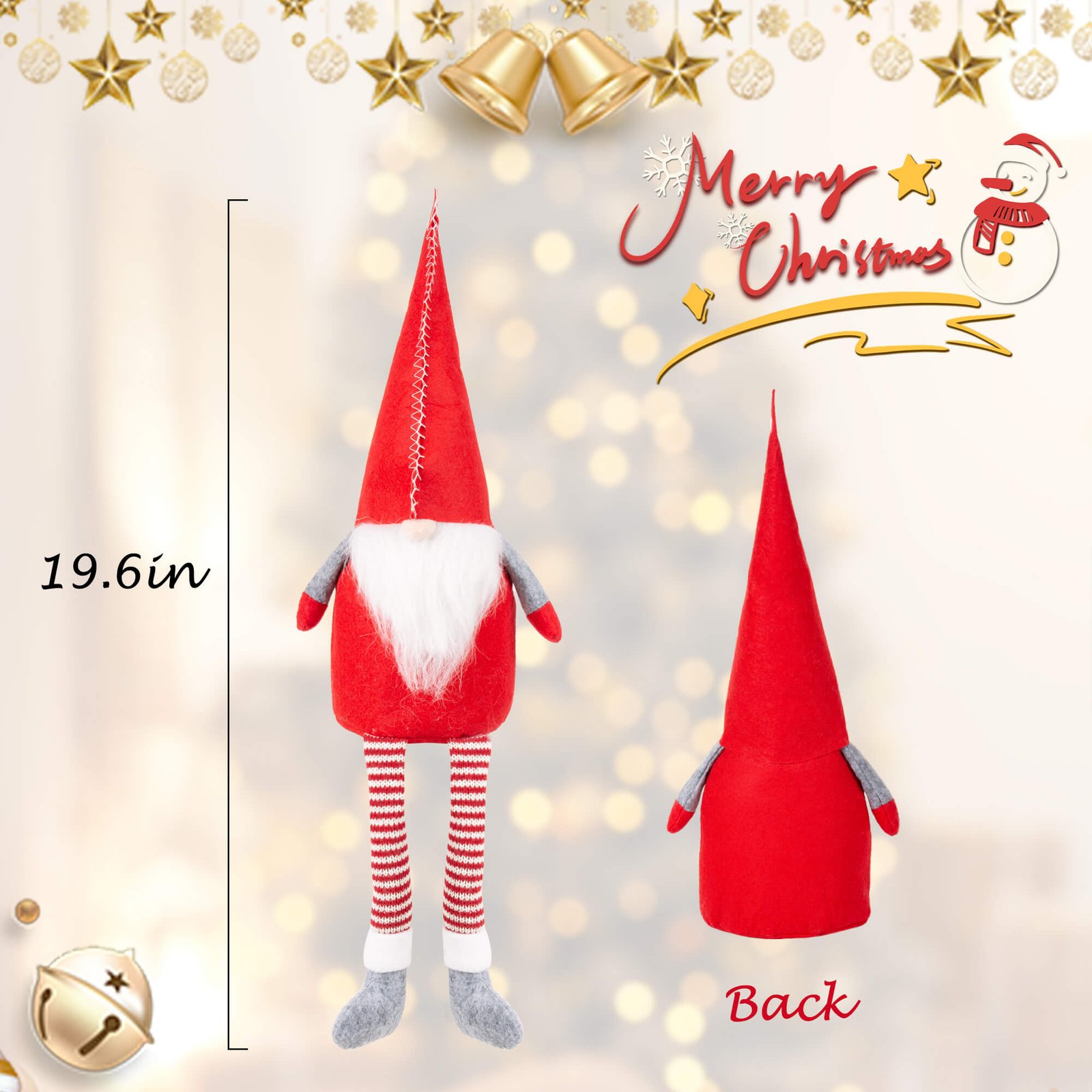 3PK Gnome Christmas Ornaments thumbnail 3