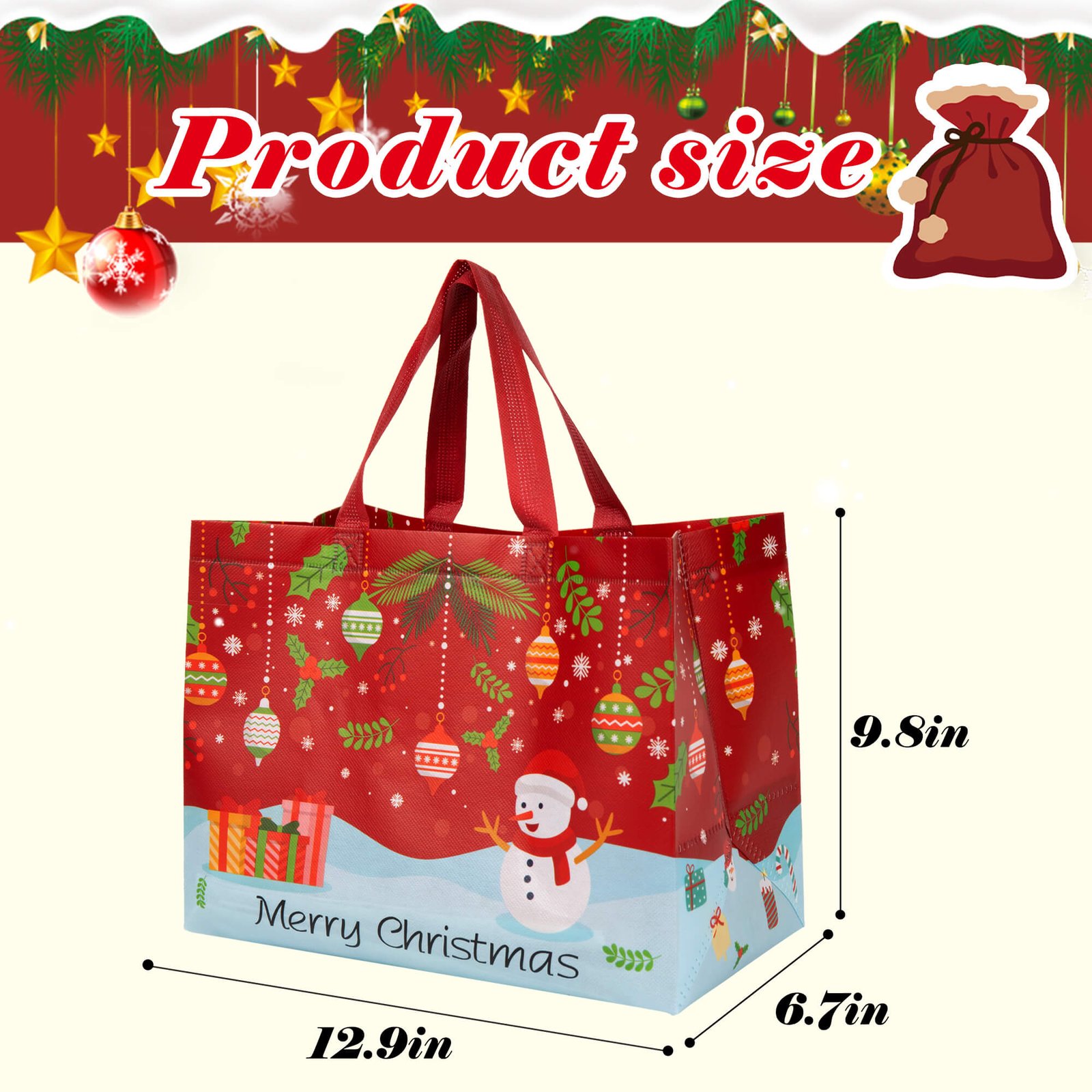 12pk Christmas Gift Bags thumbnail 4