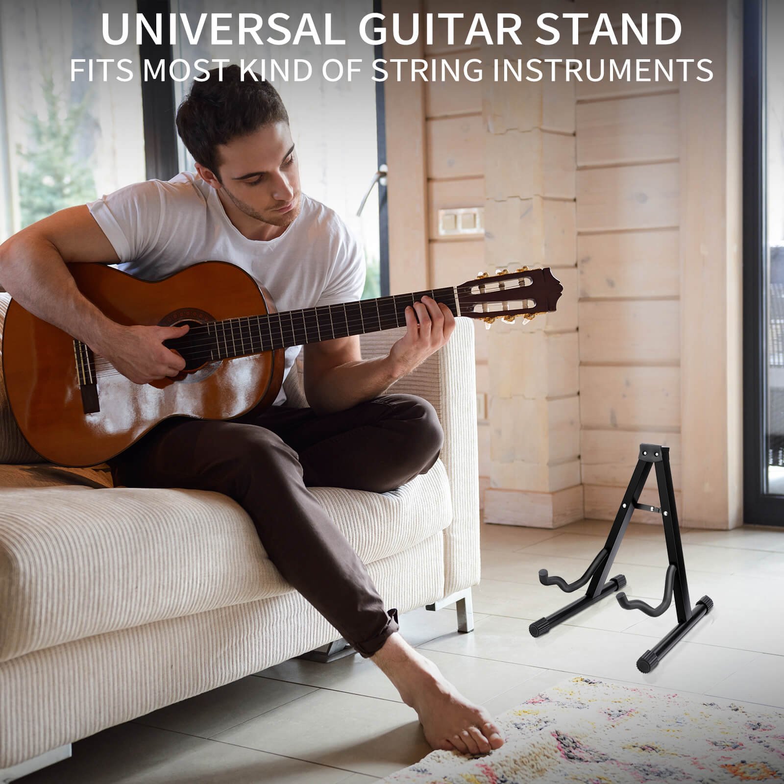 Guitar Stand with Wall Mounted Hook thumbnail 5