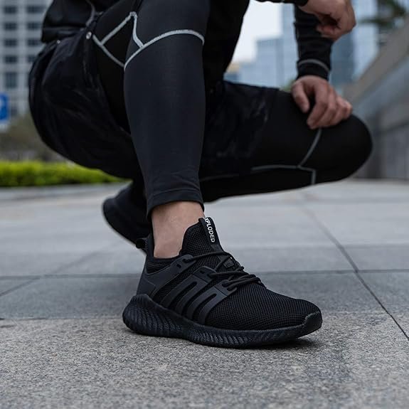Men's Lightweight Breathable Sneakers Slip On Athletic Running Shoes thumbnail 3