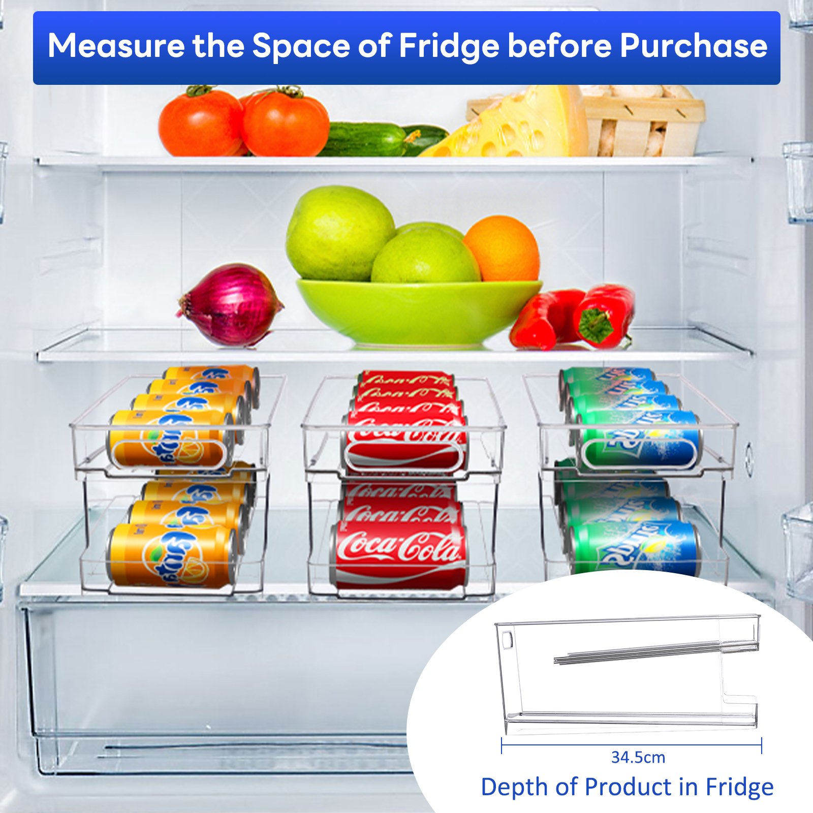 Fridge bottle stack holder