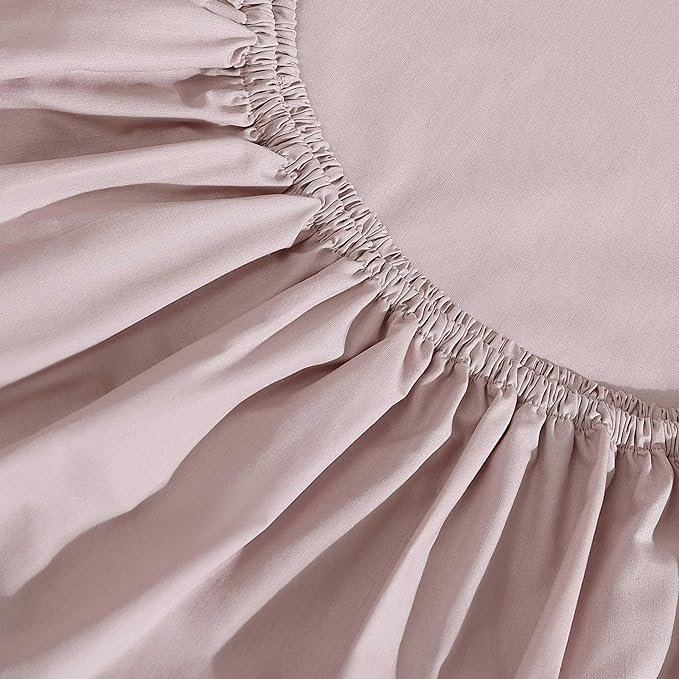 King Sheets, Luxuriously Soft Percale Bedding Set, Sustainable Fabric Construction (Naturals Solid Fresh Taupe, King)