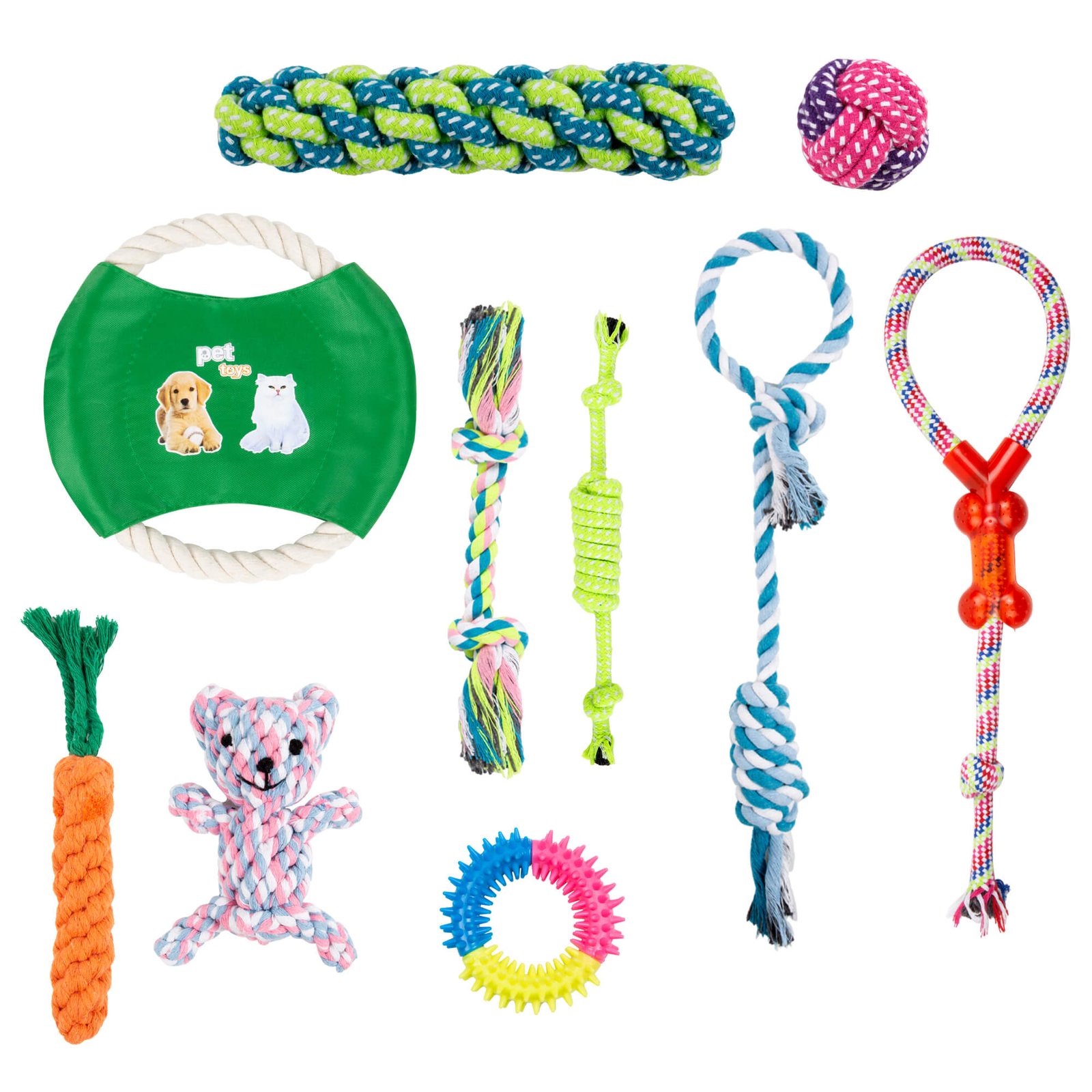 Pet dog cotton ball rope